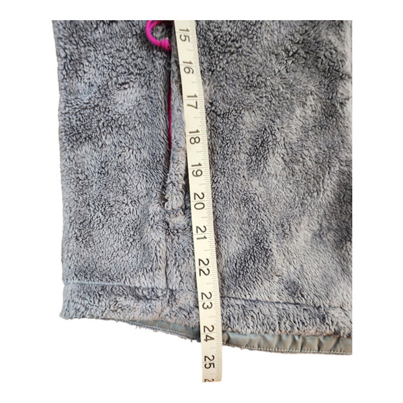The North Face womens sz Med. fleece jacket full zip gray pink zip pockets - Picture 13 of 13